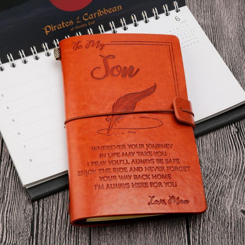 Enjoy The Ride - Engraved Leather Journal Notebook-Jolura