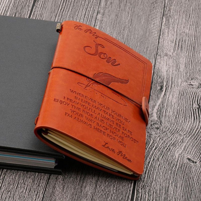 Enjoy The Ride - Engraved Leather Journal Notebook-Jolura