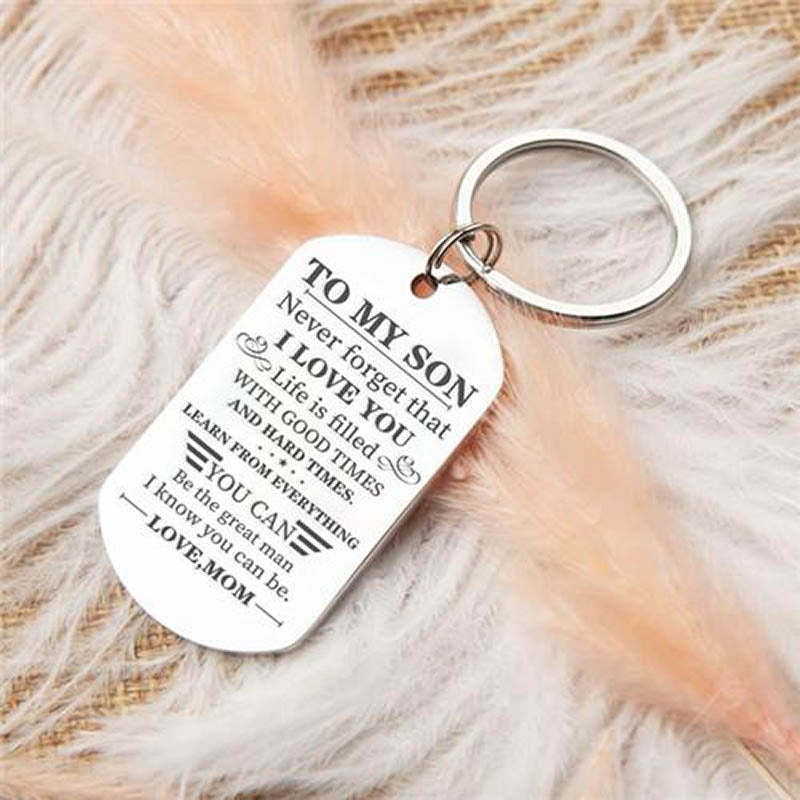 Mom To Son - Be The Great Man - Inspirational Keychain-Jolura