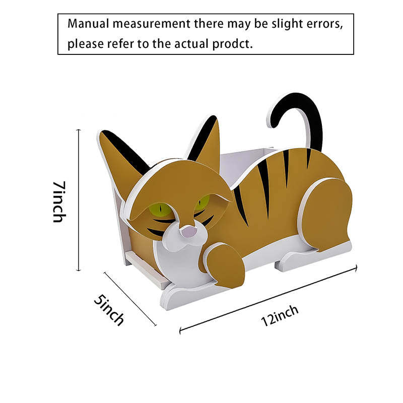Orange And White Cat Planter AP072-Jolura