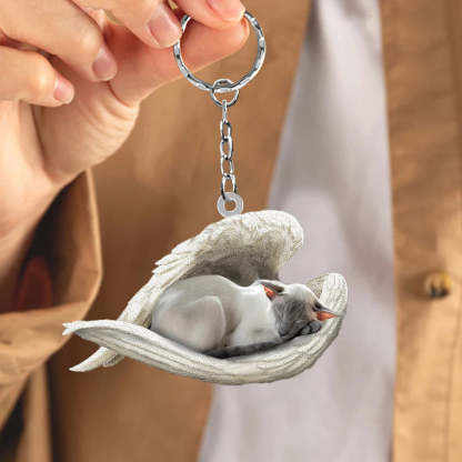 Sleeping Angel Acrylic Keychain Oriental Shorthair Cat SA124-Jolura