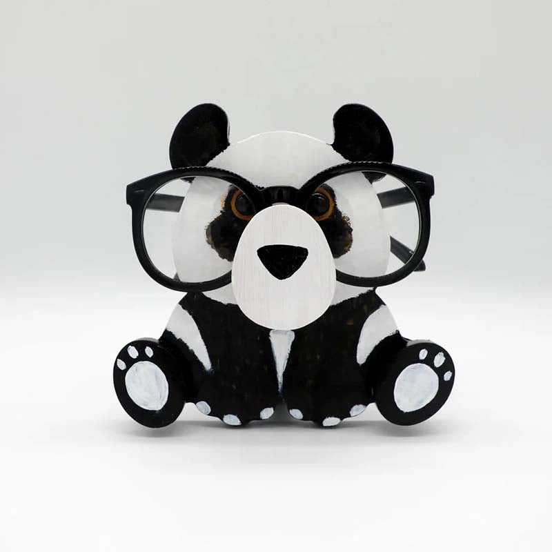 Handmade Glasses Stand F264 Lovely Panda-Jolura
