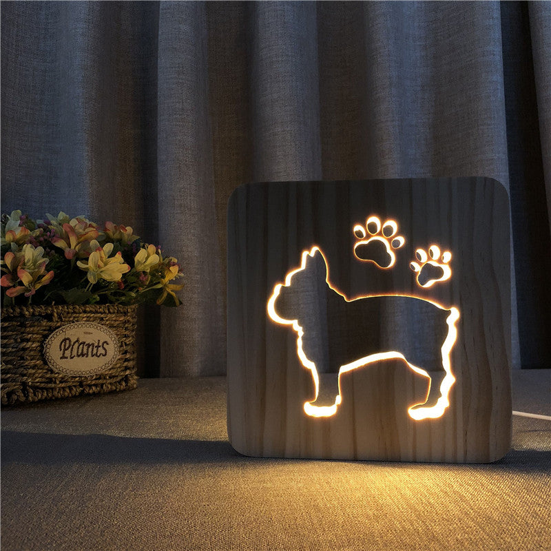 Dog Paw Wooden Decorative Light-Jolura