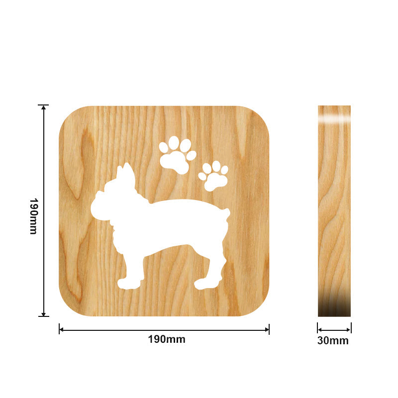 Dog Paw Wooden Decorative Light-Jolura