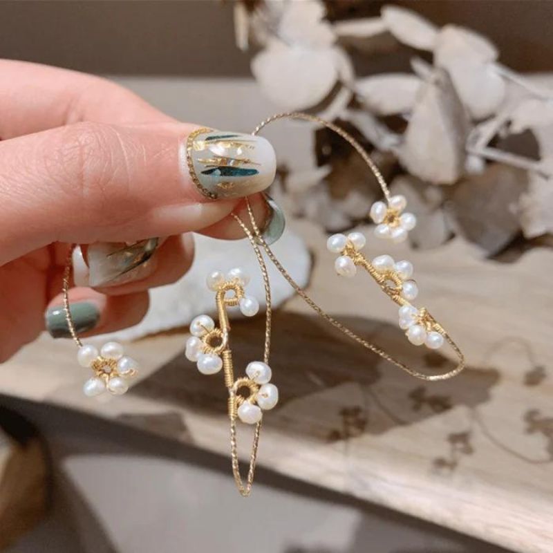 Vintage Pearl Earrings-Jolura