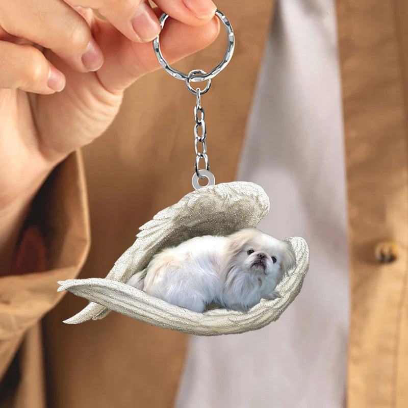 Sleeping Angel Acrylic Keychain Pekingese SA054-Jolura