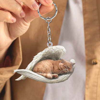 Sleeping Angel Acrylic Keychain Persian Cat SA127-Jolura