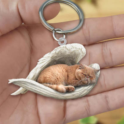Sleeping Angel Acrylic Keychain Persian Cat SA127-Jolura