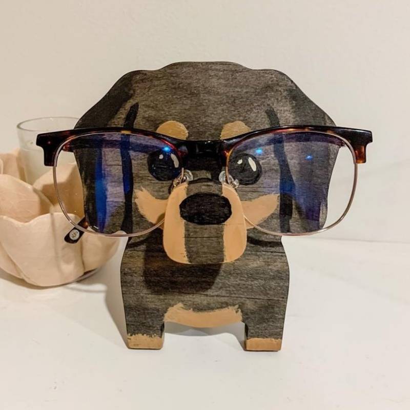 Handmade Glasses Stand F056 Dachshund-Jolura