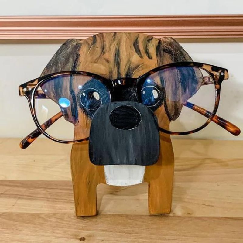Handmade Glasses Stand F276 Boxer Dog-Jolura