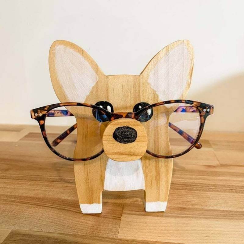 Handmade Glasses Stand F035 Corgi-Jolura