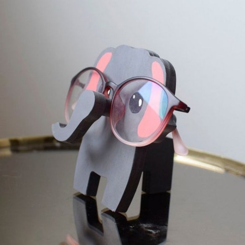 Handmade Glasses Stand F041 Elephant-Jolura