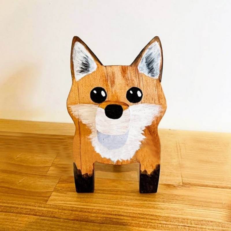 Handmade Glasses Stand F033 Red Fox-Jolura