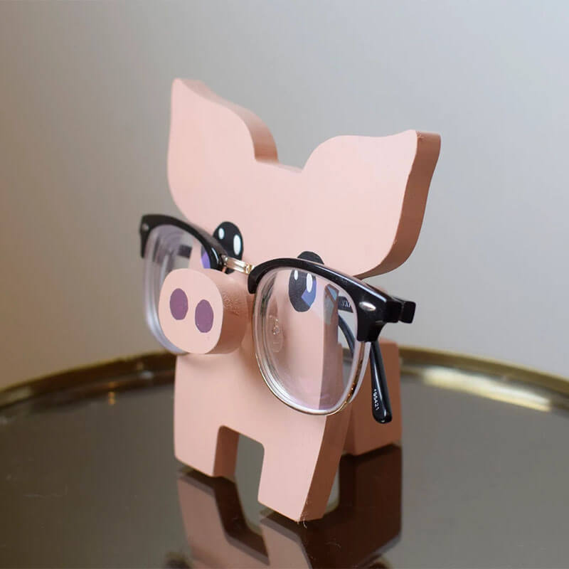 Handmade Glasses Stand F042 Piggy-Jolura