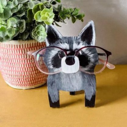 Handmade Glasses Stand F273 Raccoon-Jolura