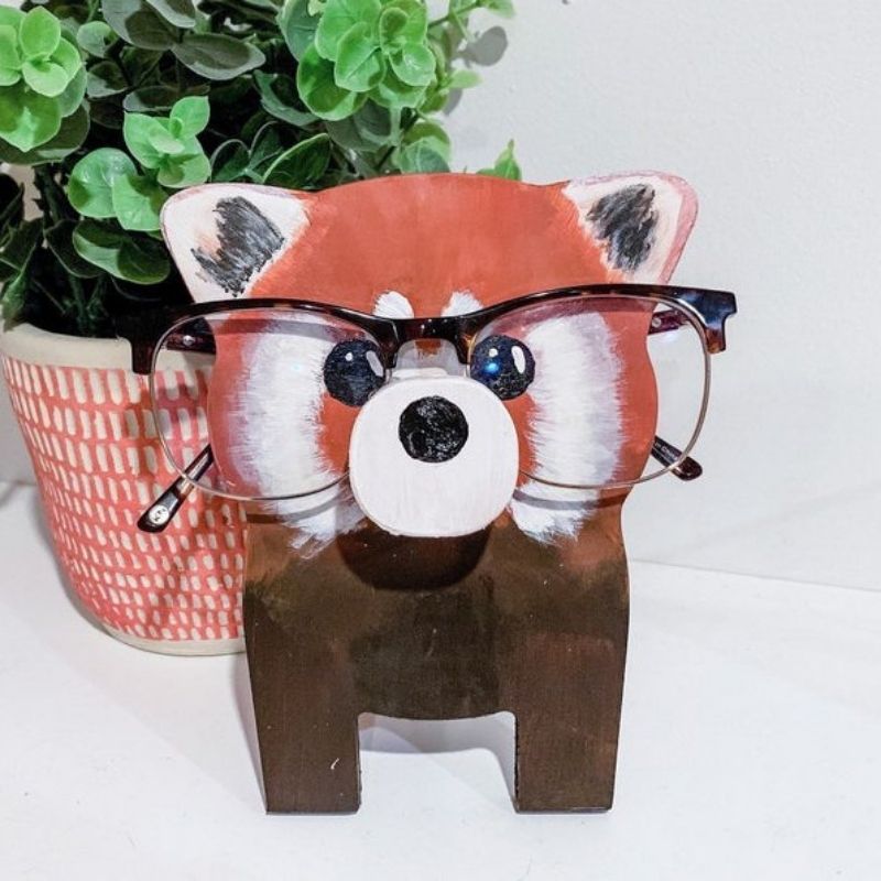 Handmade Glasses Stand F038 Red Panda-Jolura