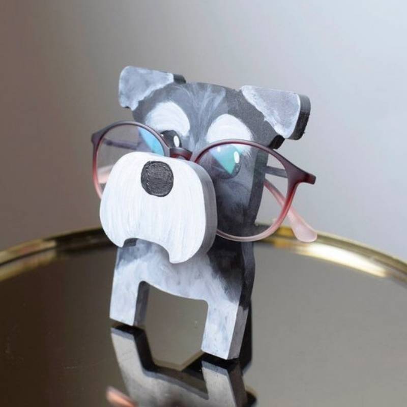 Handmade  Glasses Stand F046 Schnauzer-Jolura