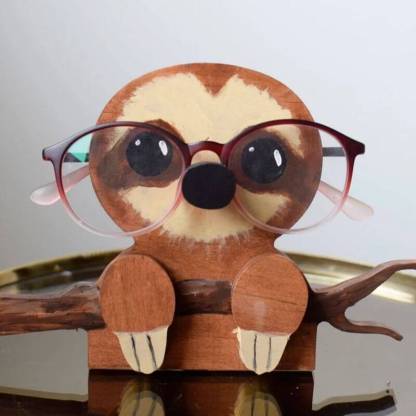Handmade Glasses Stand F032 Sloth-Jolura
