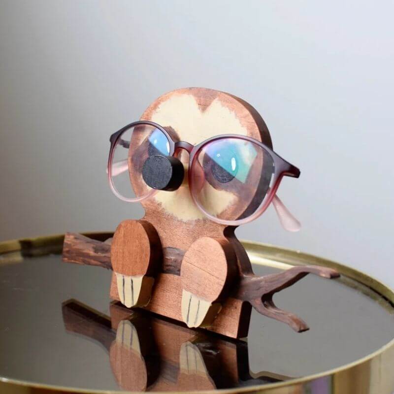 Handmade Glasses Stand F032 Sloth-Jolura