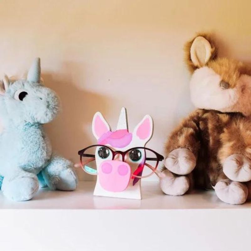 Handmade Glasses Stand F044 Cute Unicorn-Jolura