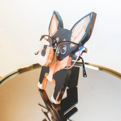 Handmade Glasses Stand F252 Lovely Pinscher-Jolura