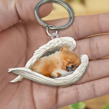 Sleeping Angel Acrylic Keychain Pomeranian SA024-Jolura