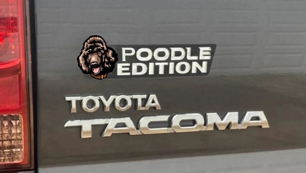 Poodle Car Badge Laser Cutting Car Emblem CE046-Jolura