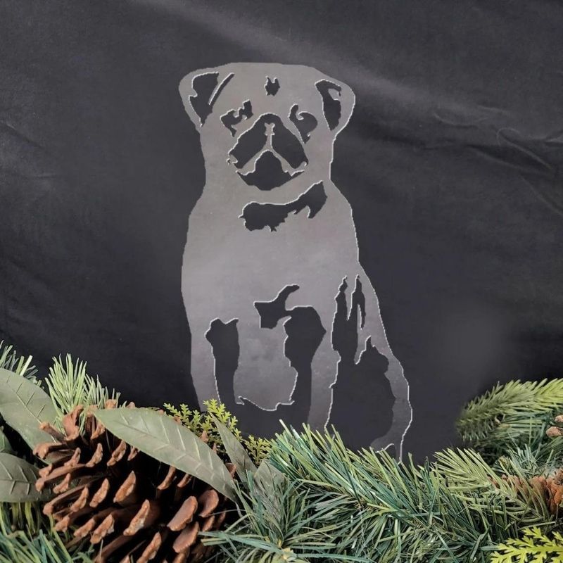 Pug Metal Silhouette-Jolura