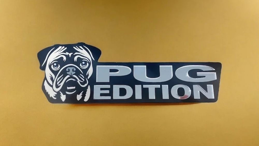 Pug Car Badge Laser Cutting Car Emblem CE048-Jolura
