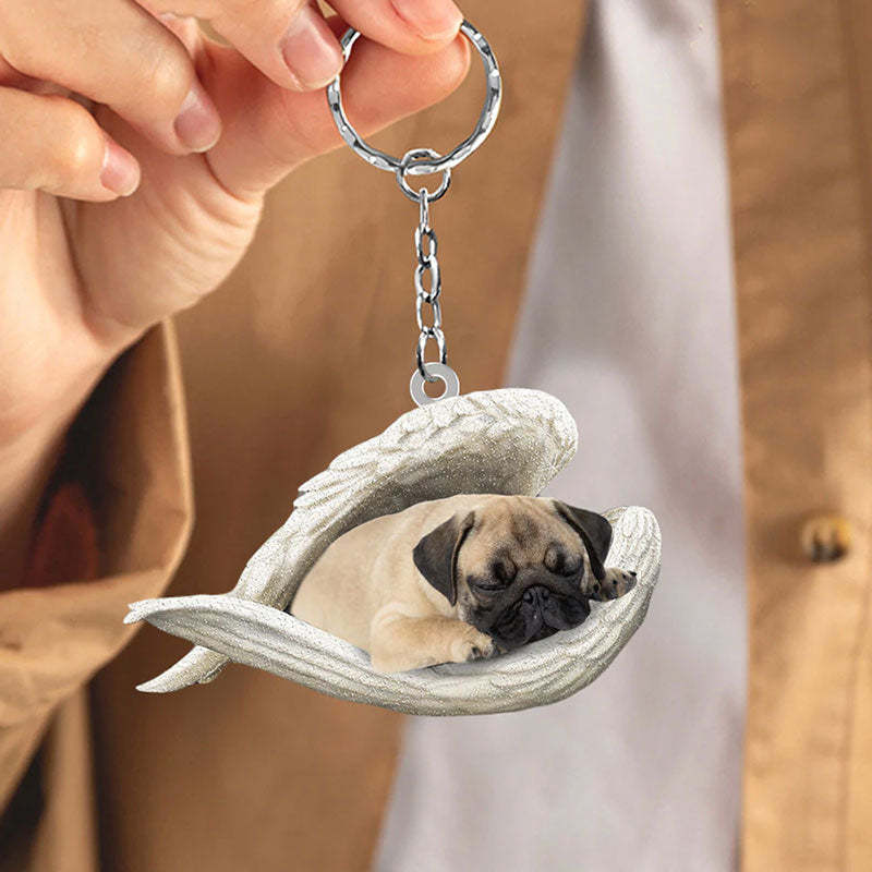 Sleeping Angel Acrylic Keychain Pug SA016-Jolura