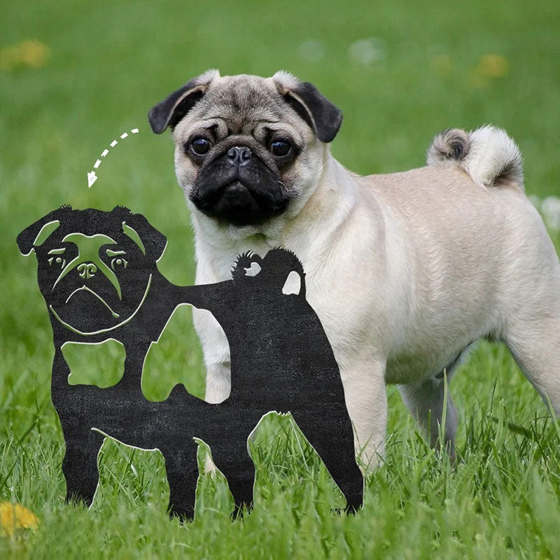 Pug Metal Silhouette-Jolura