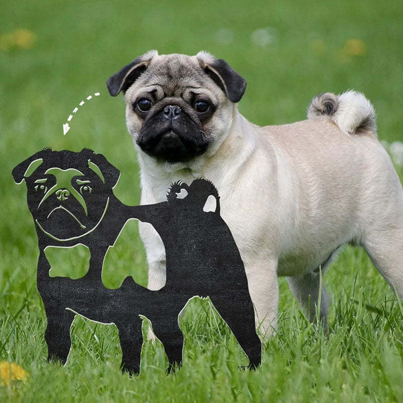 Pug Metal Silhouette-Jolura
