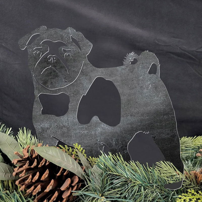 Pug Metal Silhouette-Jolura