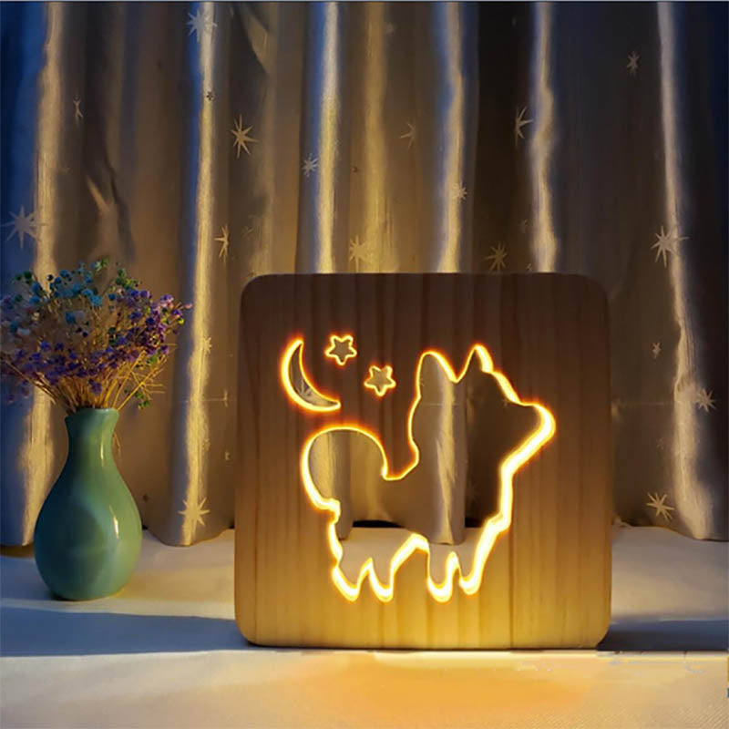 Puppy Wooden Decorative Light-Jolura