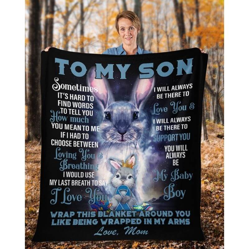 To My Son - From Mom  - A373 - Premium Blanket-Jolura
