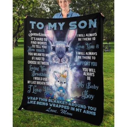 To My Son - From Mom  - A373 - Premium Blanket-Jolura