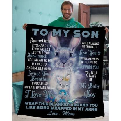 To My Son - From Mom  - A373 - Premium Blanket-Jolura