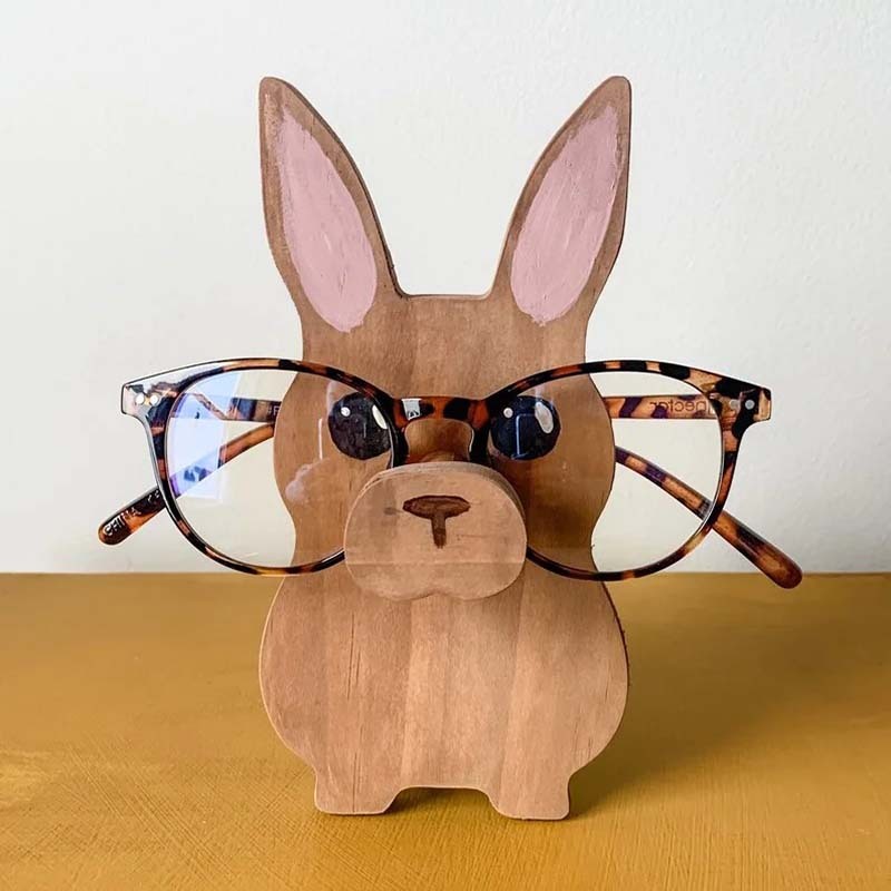 Handmade Glasses Stand F263 Lovely Rabbit-Jolura