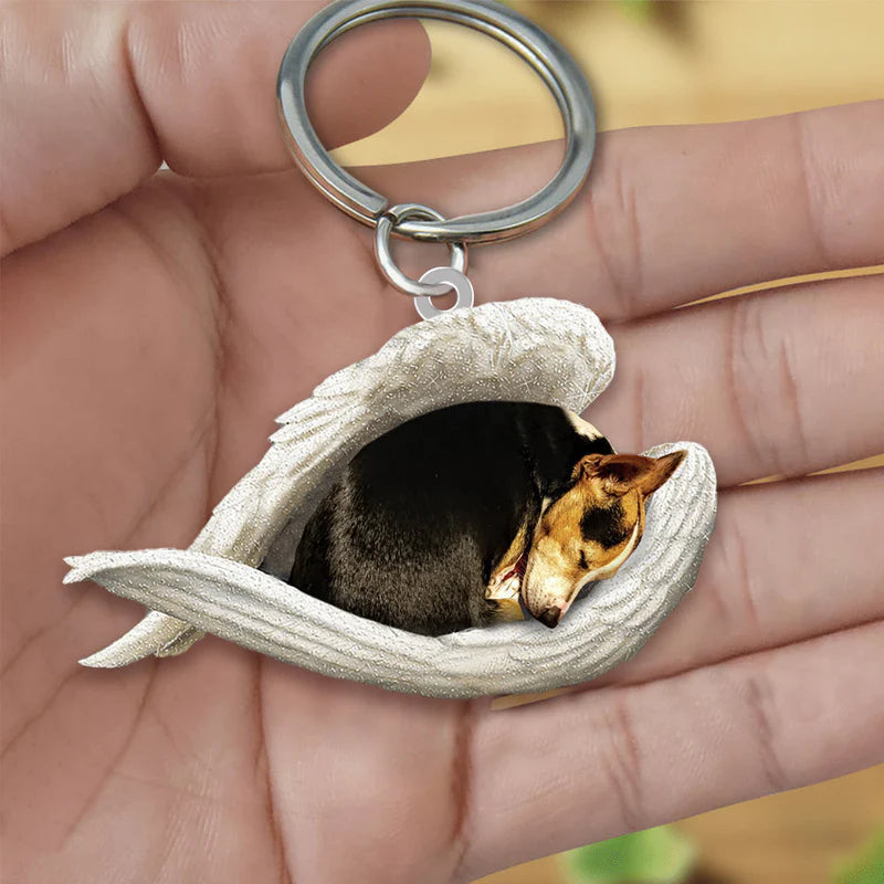 Sleeping Angel Acrylic Keychain Rat Terrier SA087-Jolura