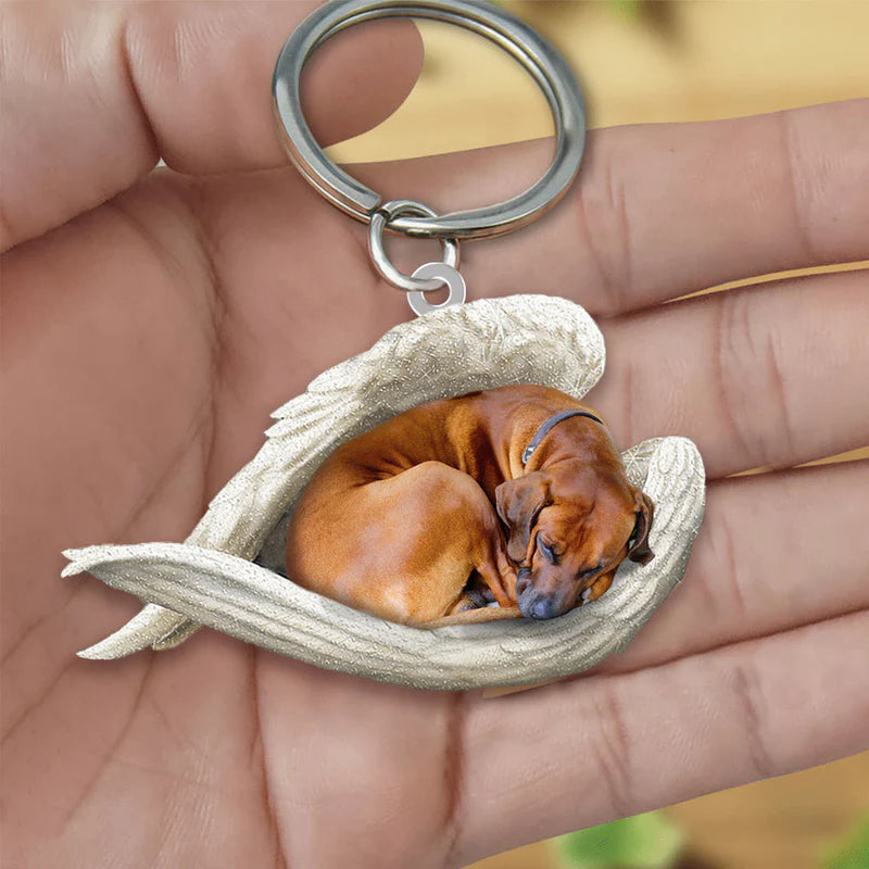 Sleeping Angel Acrylic Keychain Rhodesian Ridgeback SA066-Jolura