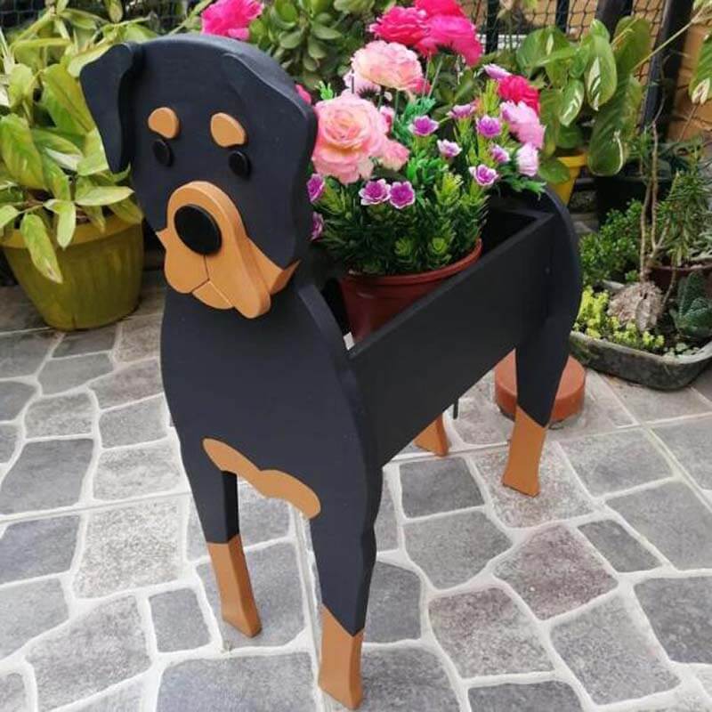 Rottweiler Planter AP033-Jolura