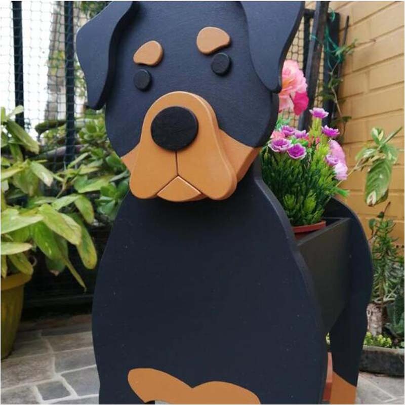 Rottweiler Planter AP033-Jolura