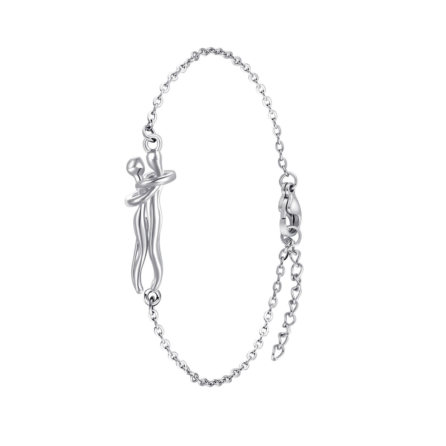 Eternal Embrace – Timeless Hug Couple Necklace and Bracelet