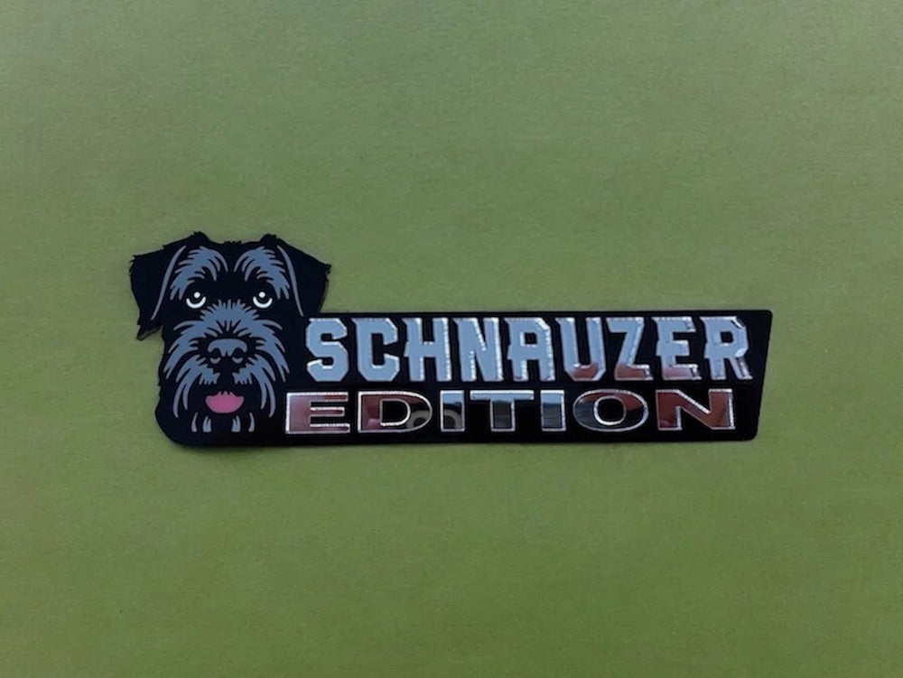 Schnauzer Car Badge Laser Cutting Car Emblem CE055-Jolura