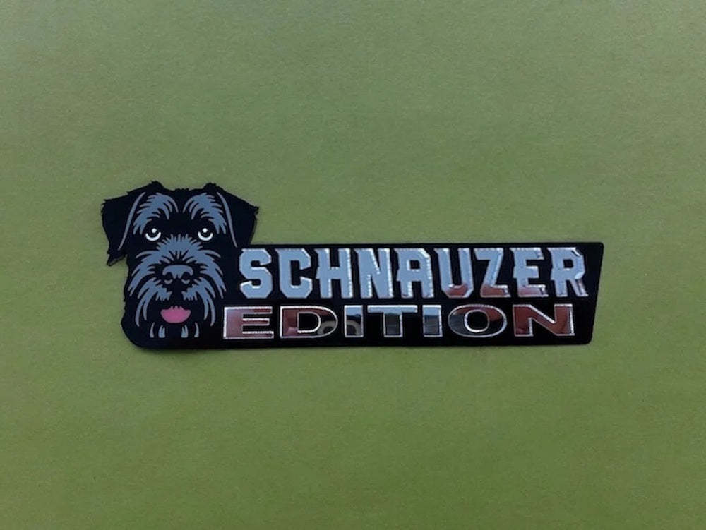 Schnauzer Car Badge Laser Cutting Car Emblem CE055-Jolura