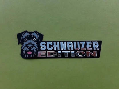 Schnauzer Car Badge Laser Cutting Car Emblem CE055-Jolura