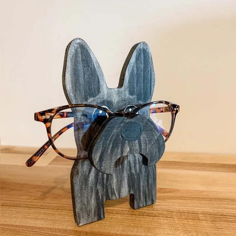 Handmade Glasses Stand F254 Lovely Schnauzer-Jolura