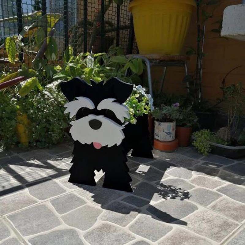 Black Schnauzer Planter AP014-Jolura