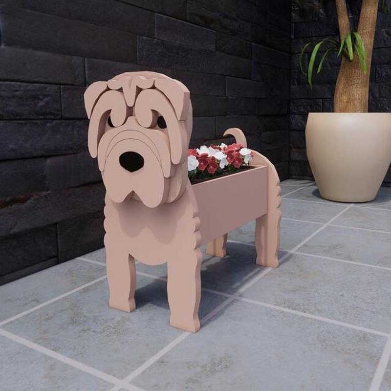 Shar Pei Planter AP056-Jolura