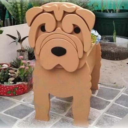 Shar Pei Planter AP056-Jolura